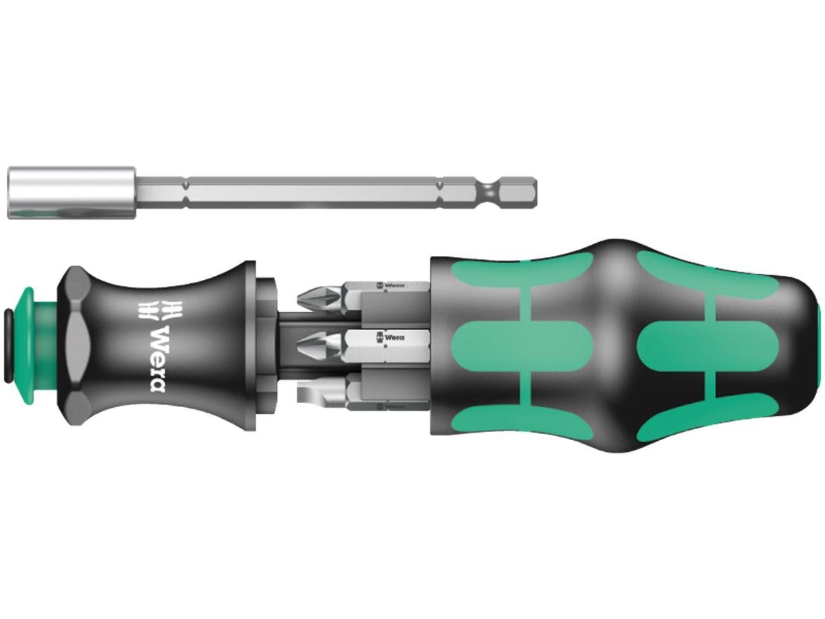 Wera Schraubendreher Kraftform Kompakt 28 Kombi-Schrauber, (Set), Abrollschutz, für Bits mit 1/4" Außensechskantantrieb