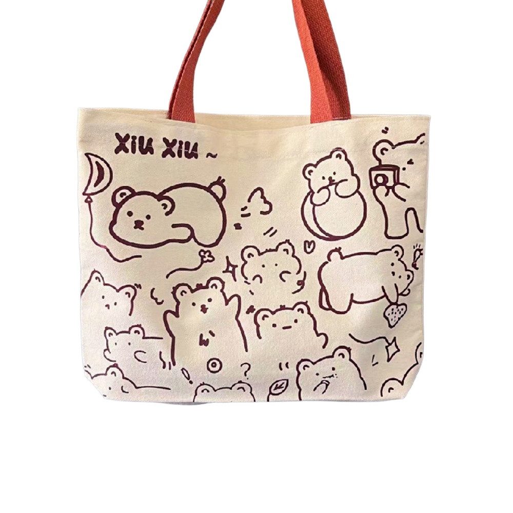 Schultertasche Canvas Einkaufstasche,Tragetasche,Wiederverwendbare Strandtasche