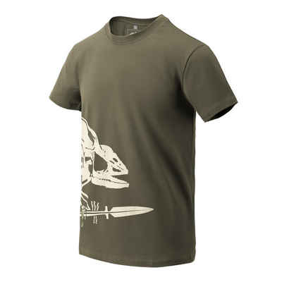 Helikon-Tex T-Shirt Helikon-Tex Baumwoll T-Shirt Full Body Skeleton in Grün (1-tlg) leicht