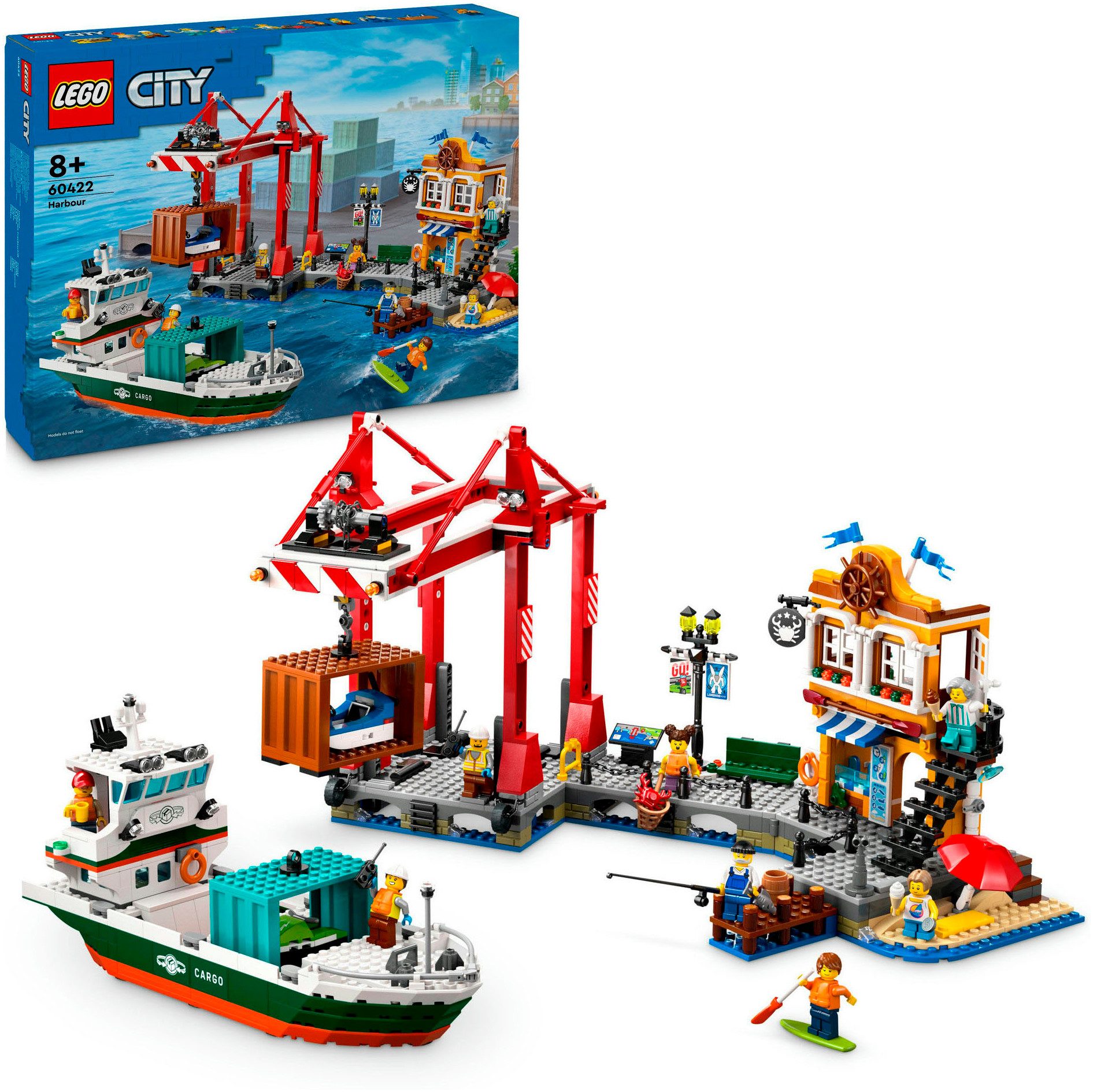 LEGO® Hafen mit Frachtschiff (60422), LEGO City Konstruktionsspielsteine, ( günstig online kaufen