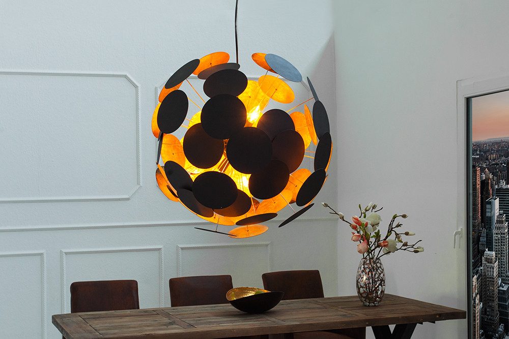 riess-ambiente Hängeleuchte INFINITY HOME 70cm schwarz / gold, ohne Leuchtmittel, Wohnzimmer · Metall · Kugel · Esszimmer · Modern