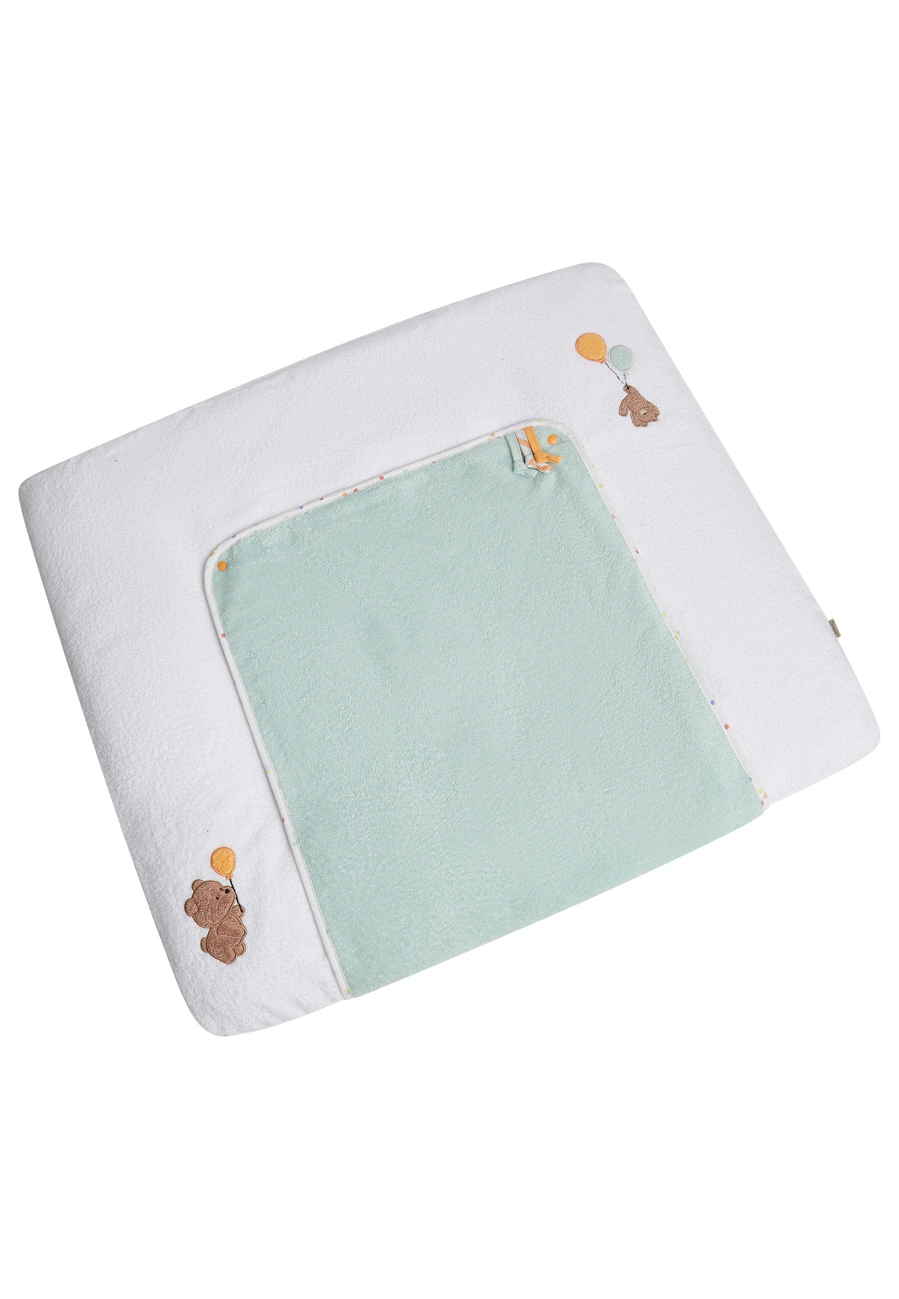 Sterntaler® Wickelauflagenbezug Wickelauflagenbezug BÄR Bo (1-tlg), Wickelauflagenbezug Frottee, abtrennbare wasserundurchlässige Auflage
