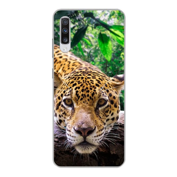 MuchoWow Handyhülle Jaguar ruht Phone Case Handyhülle Samsung Galaxy A70 Silikon Schutzhülle