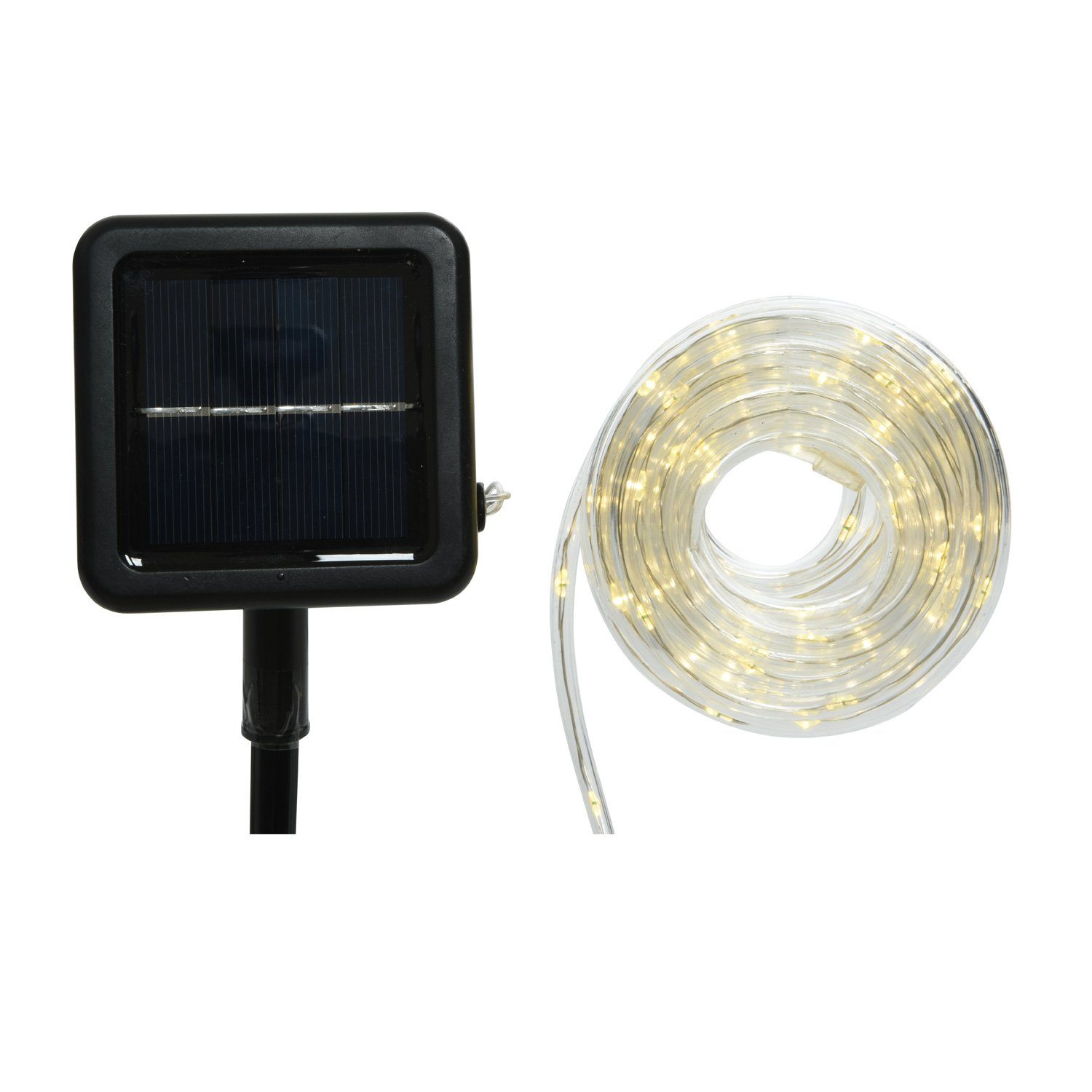 MARELIDA LED-Lichterschlauch LED Solar Lichterschlauch warmweiß Gartenlichterkette Terrasse 9,9m, 200-flammig