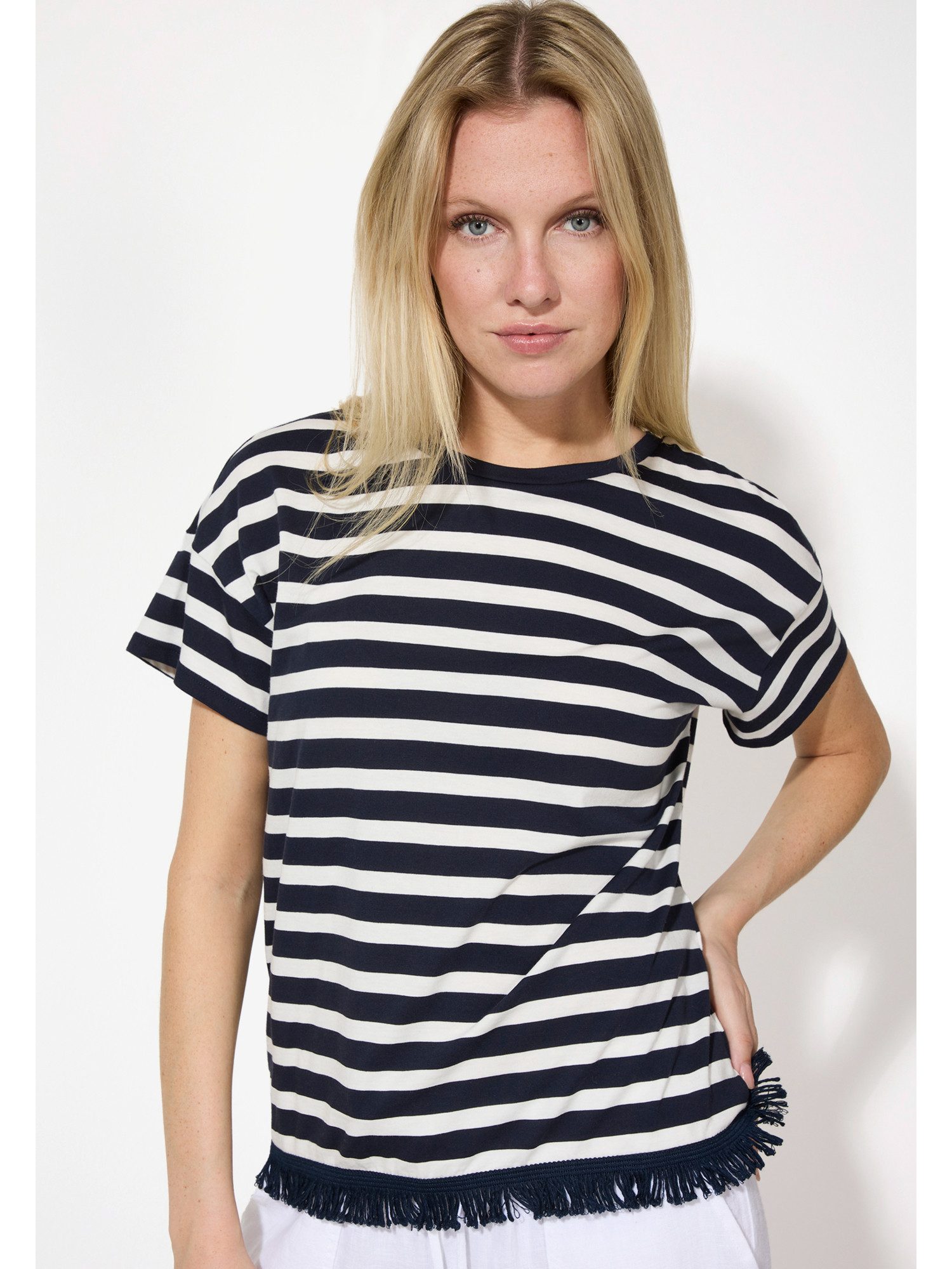 MORE&MORE Kurzarmshirt Streifenshirt günstig online kaufen
