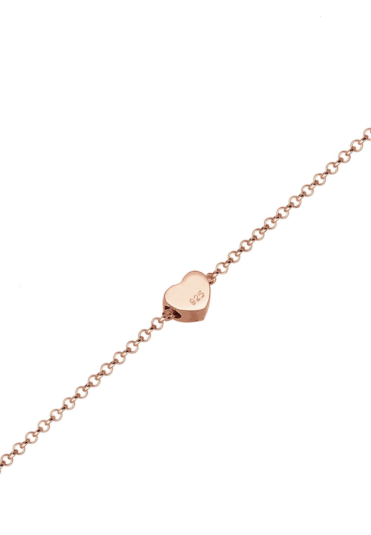 Elli Armband Armkette Herz Love Basic 925 Silber (kein Set, 1-tlg), Herz