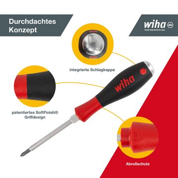Wiha Schraubendreher SoftFinish® (21250) - 6 tlg., 6-teilig, Schlitz/Kreuz, für Alltag und Handwerk
