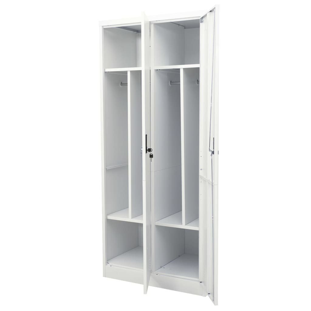 vidaXL Stahl Kleiderschrank Hellgrau Kleiderschrank cm (1-St) 80x50x180