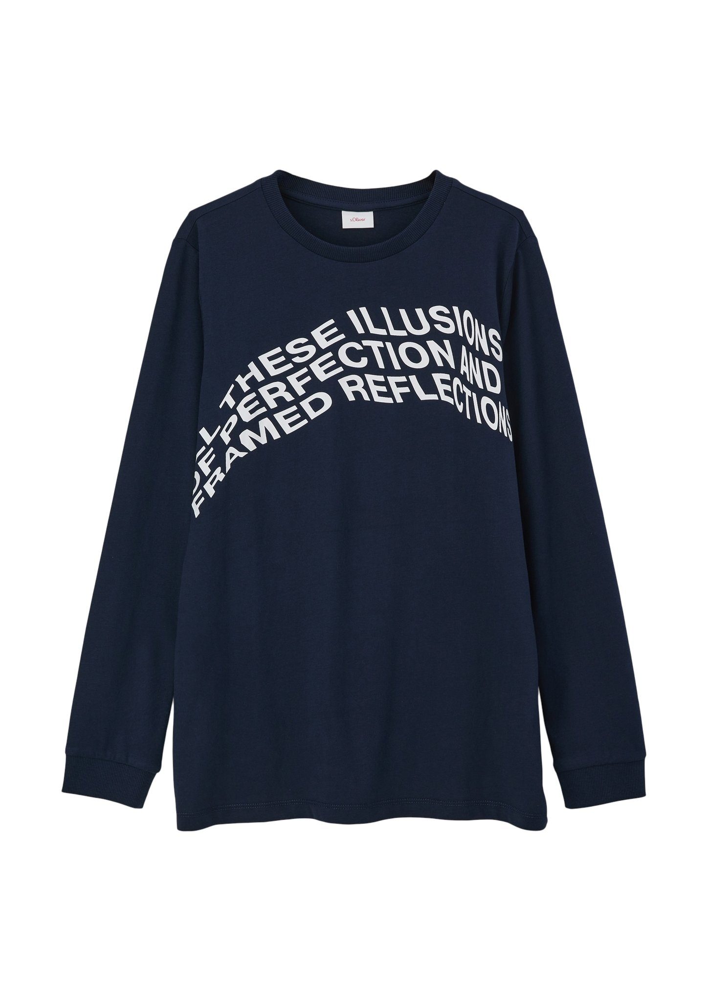 Junior mit Schriftprint Langarmshirt navy s.Oliver