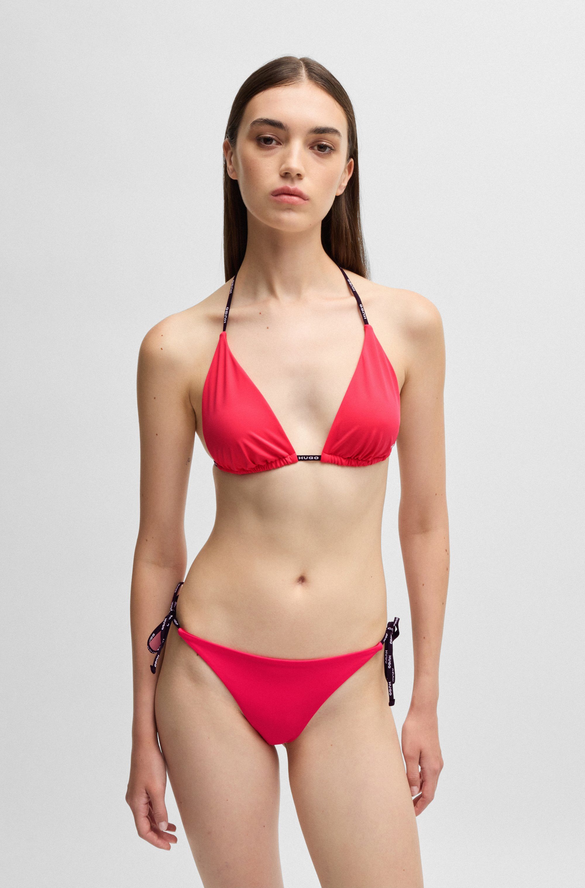HUGO Bikini-Hose PURE_SIDE TIE mit kontrastfarbenen günstig online kaufen