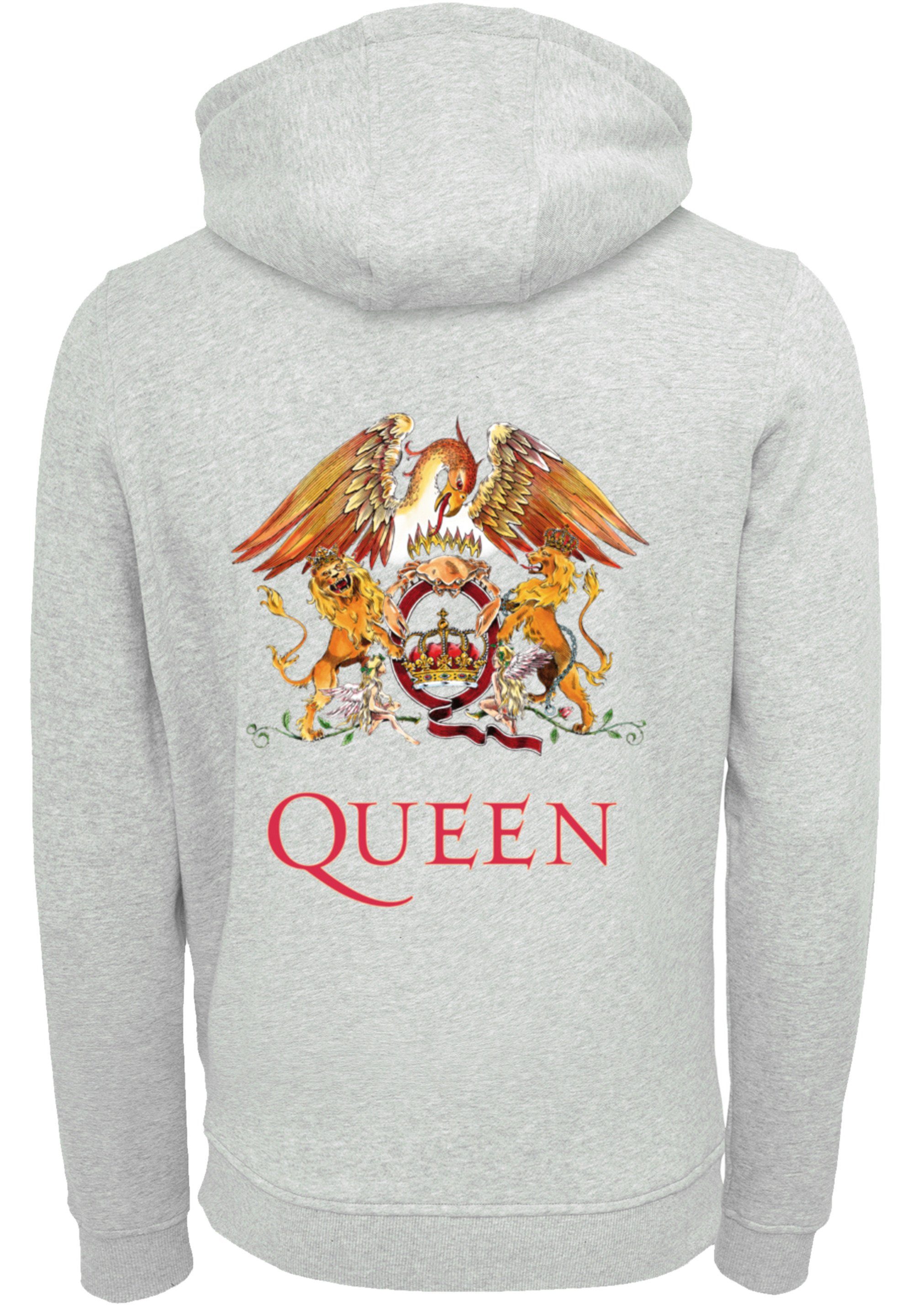 F4NT4STIC Kapuzenpullover Queen Classic Logo Rock Musik Band Hoodie, Warm, Bequem heather grey