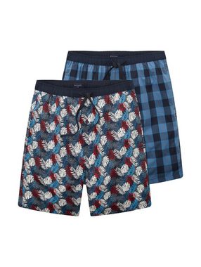 TOM TAILOR Boxershorts Zweierpack gemusterte Bermudashorts (im Doppelpack)