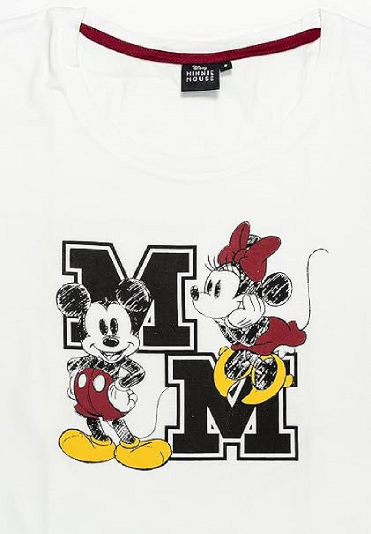 Disney Minnie Mouse Schlafanzug Damen Baumwolle Ärmellos Pyjama Set mit Tan günstig online kaufen