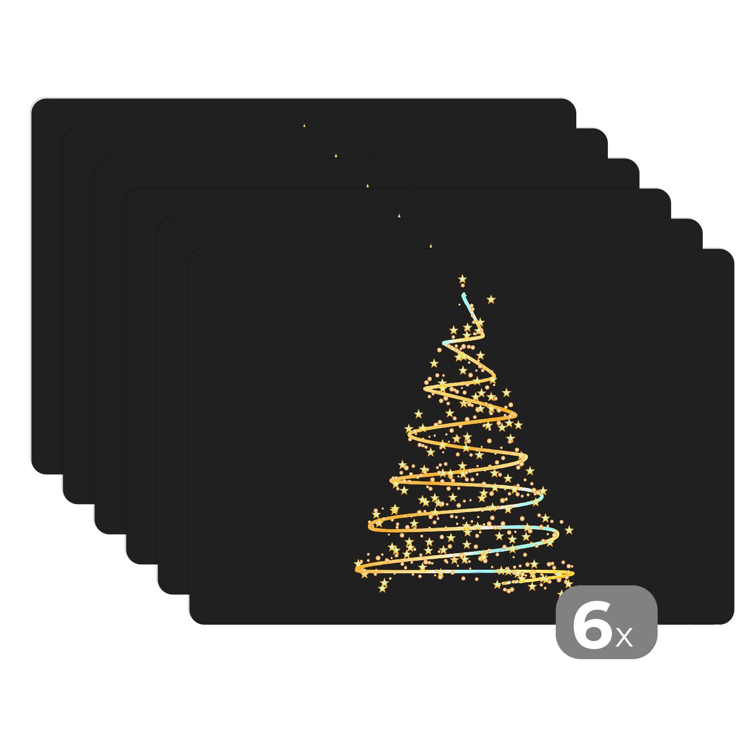 MuchoWow Platzset Weihnachten - Gold - günstig online kaufen