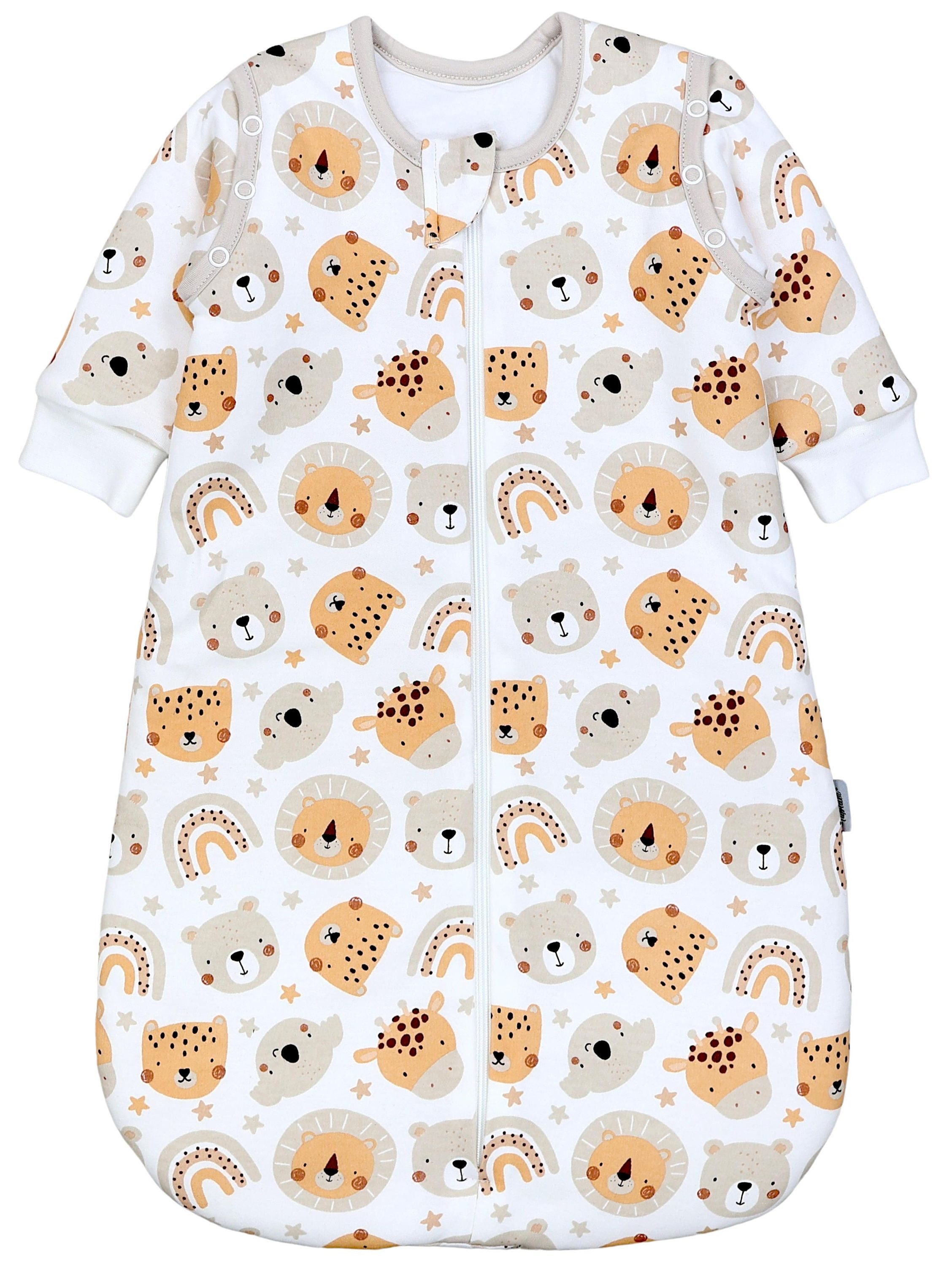 TupTam Babyschlafsack 2.5 TOG Ganzjahresschlafsack mit abnehmbaren Ärmeln