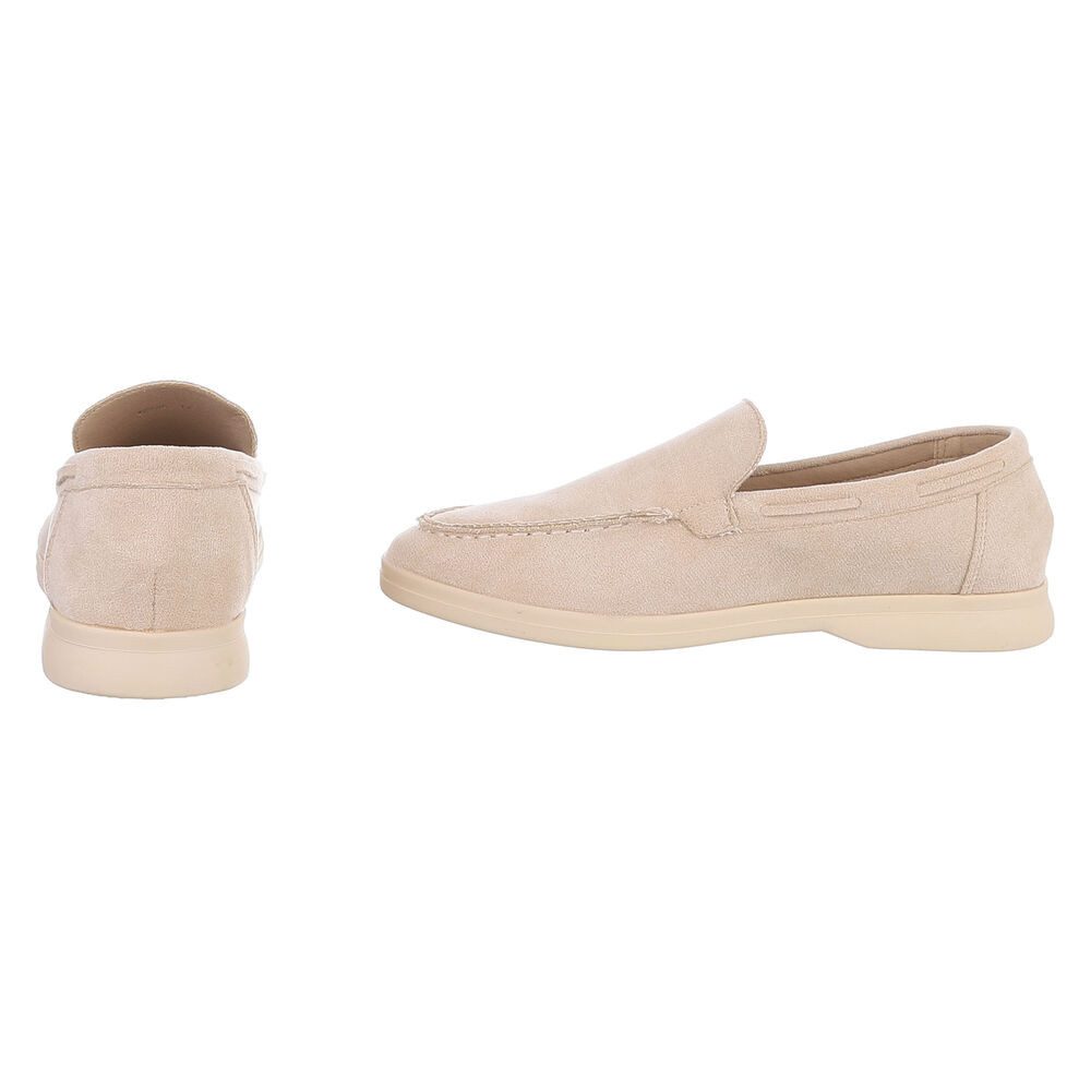 Ital-Design Eleganter Damen Slip-On Schuh mit hohem Tragekomfort Slipper (90927402) Blockabsatz Mokassins in Beige – Bild 5 von 5