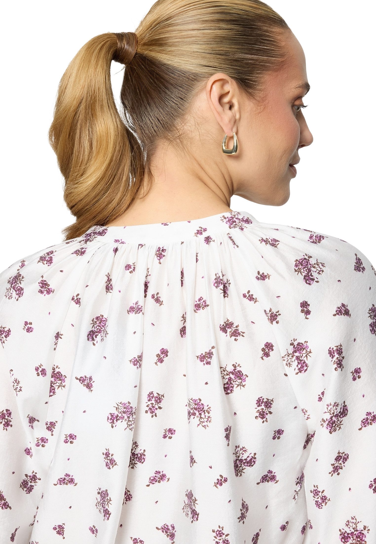 Zero Schlupfbluse Damen mit Blumen