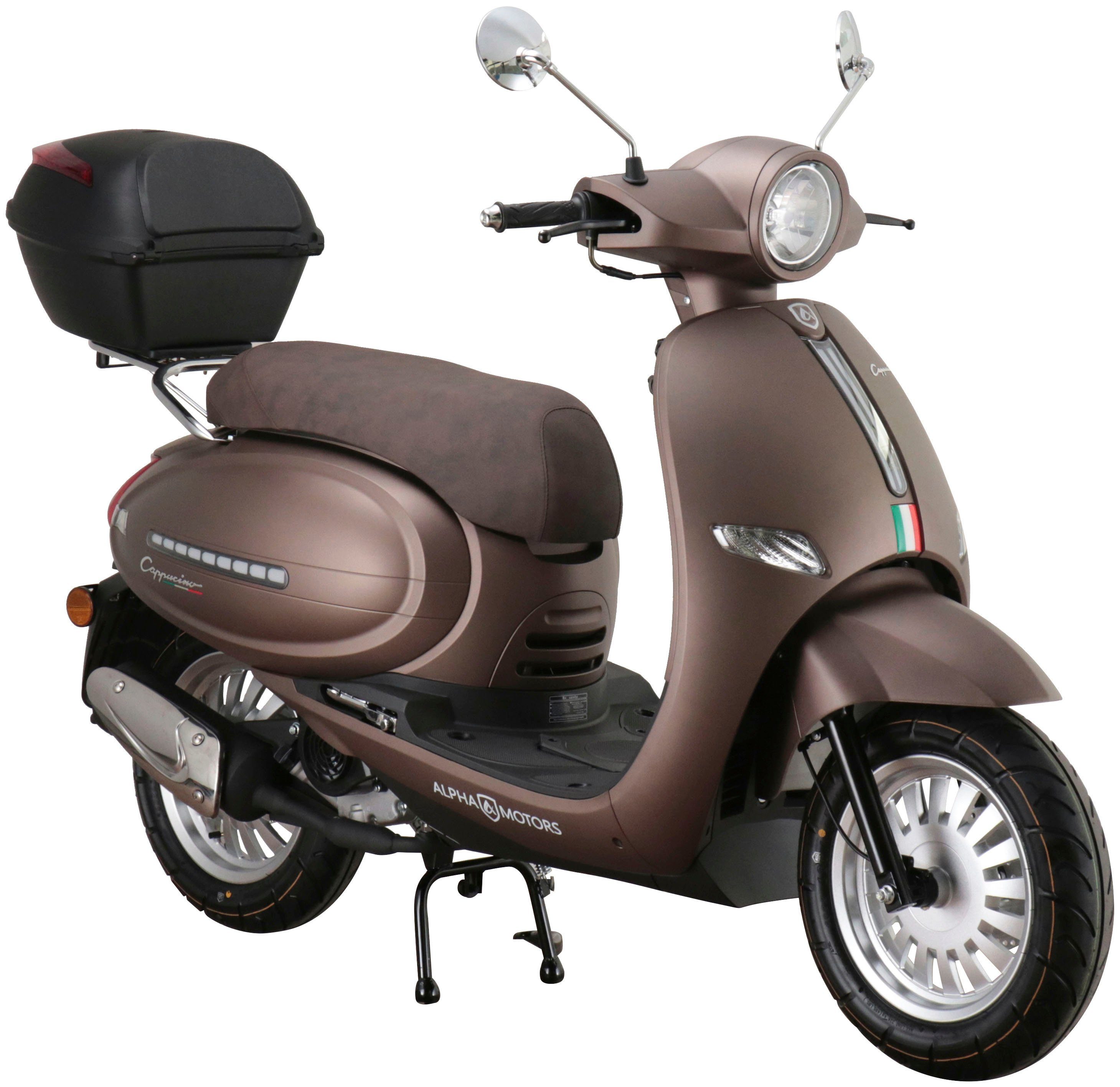 50 Topcase inkl. Cappucino, km/h, Euro 5, Motors Alpha Motorroller 45 ccm,