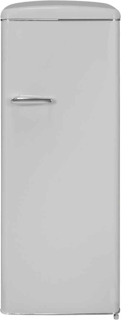 exquisit Kühlschrank RKS325-V-H-160F grau, 144 cm hoch, 55 cm breit