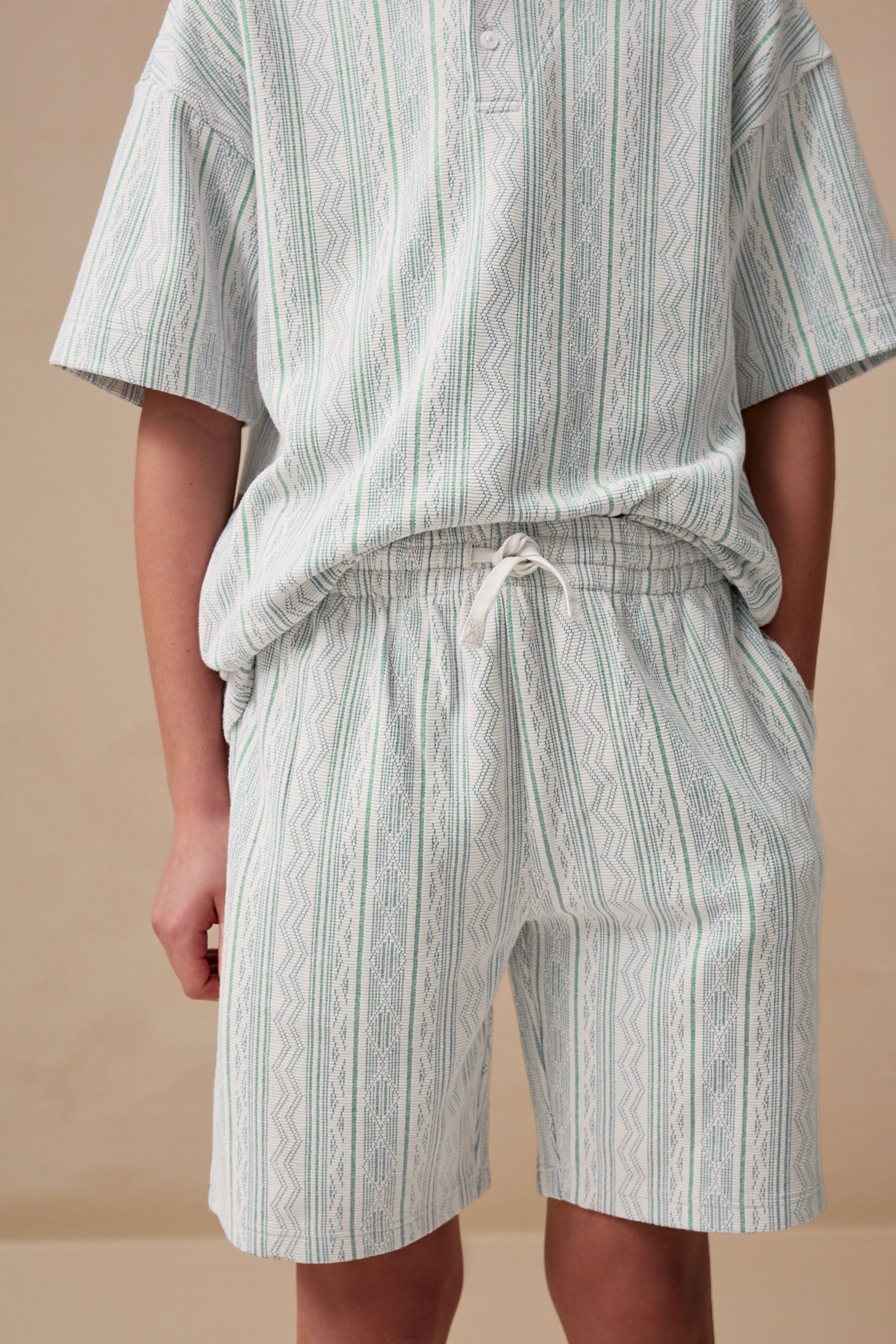 Next Shirt & Shorts Polo-Shirt mit Kragen und Shorts im Set (2-tlg)