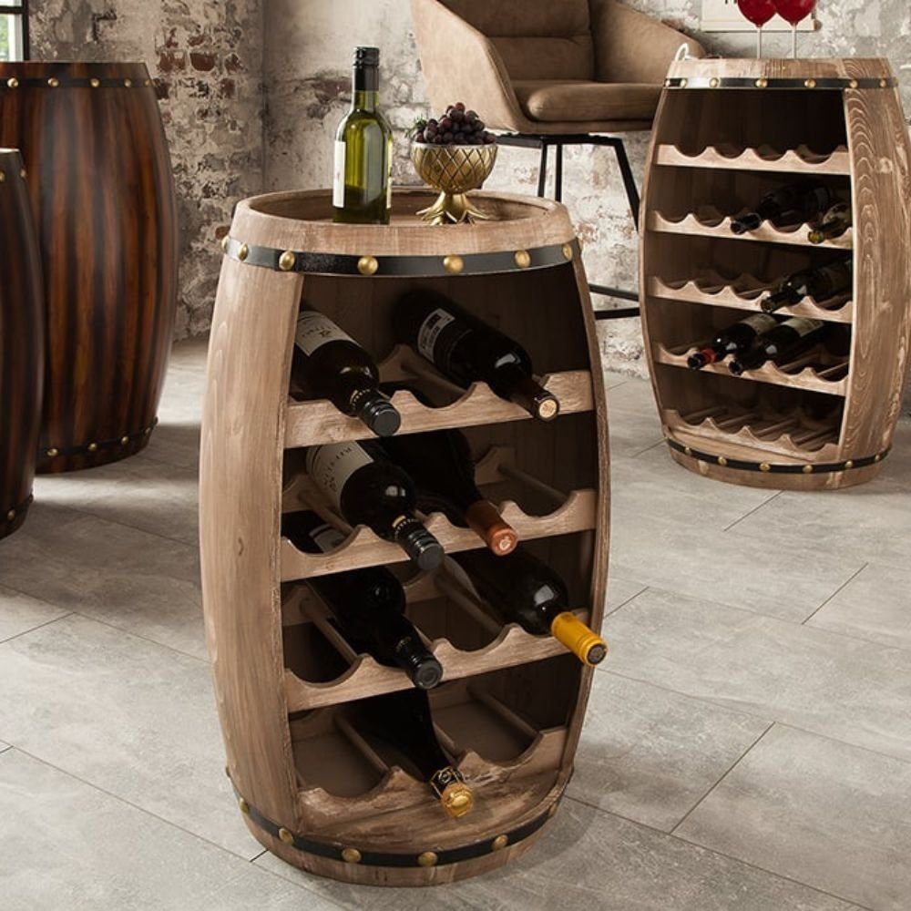 LebensWohnArt Weinregal Originelles Flaschenregal BOTELLA 60cm günstig online kaufen