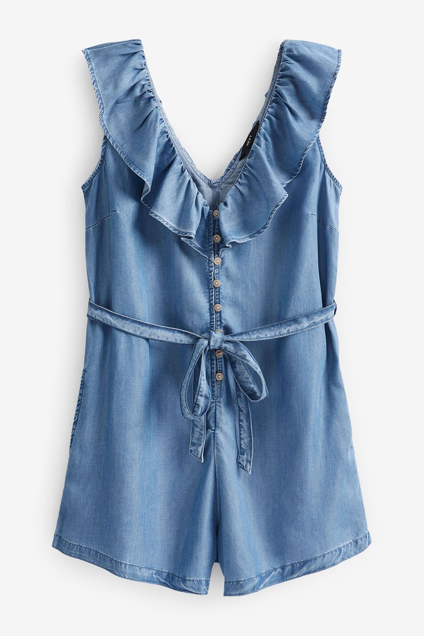 Next Playsuit Jumpsuit mit durchgehender Knopfleiste aus Lyocell (1-tlg)