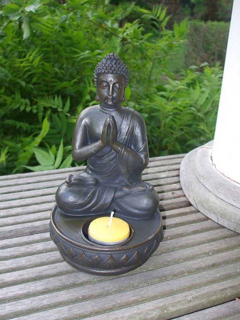 St) Buddha, fengshui, Deko-Impression (1 Impressionen Teelichthalter Teelichtständer, Teelichthalter