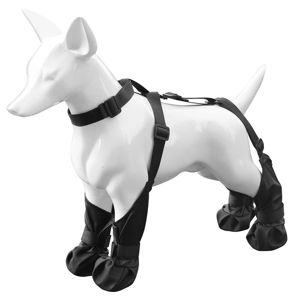 Pfotenschutz Wasserdichte Hundestiefel Hundeschuhe mit festen Riemen, verstellbare