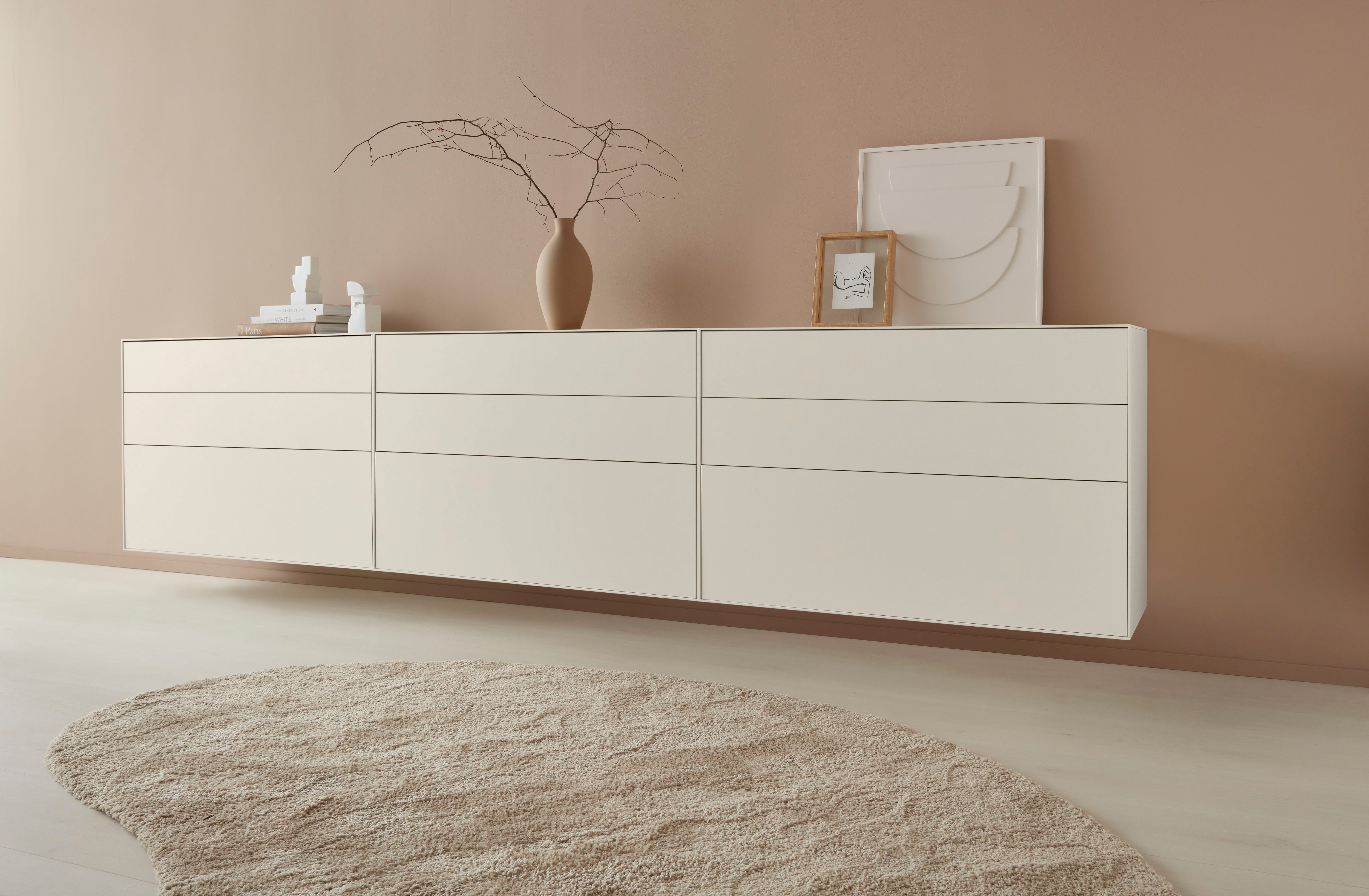 LeGer Home by Lena Gercke Sideboard Essentials (3 St), Breite: 335cm, MDF lackiert, Push-to-open-Funktion