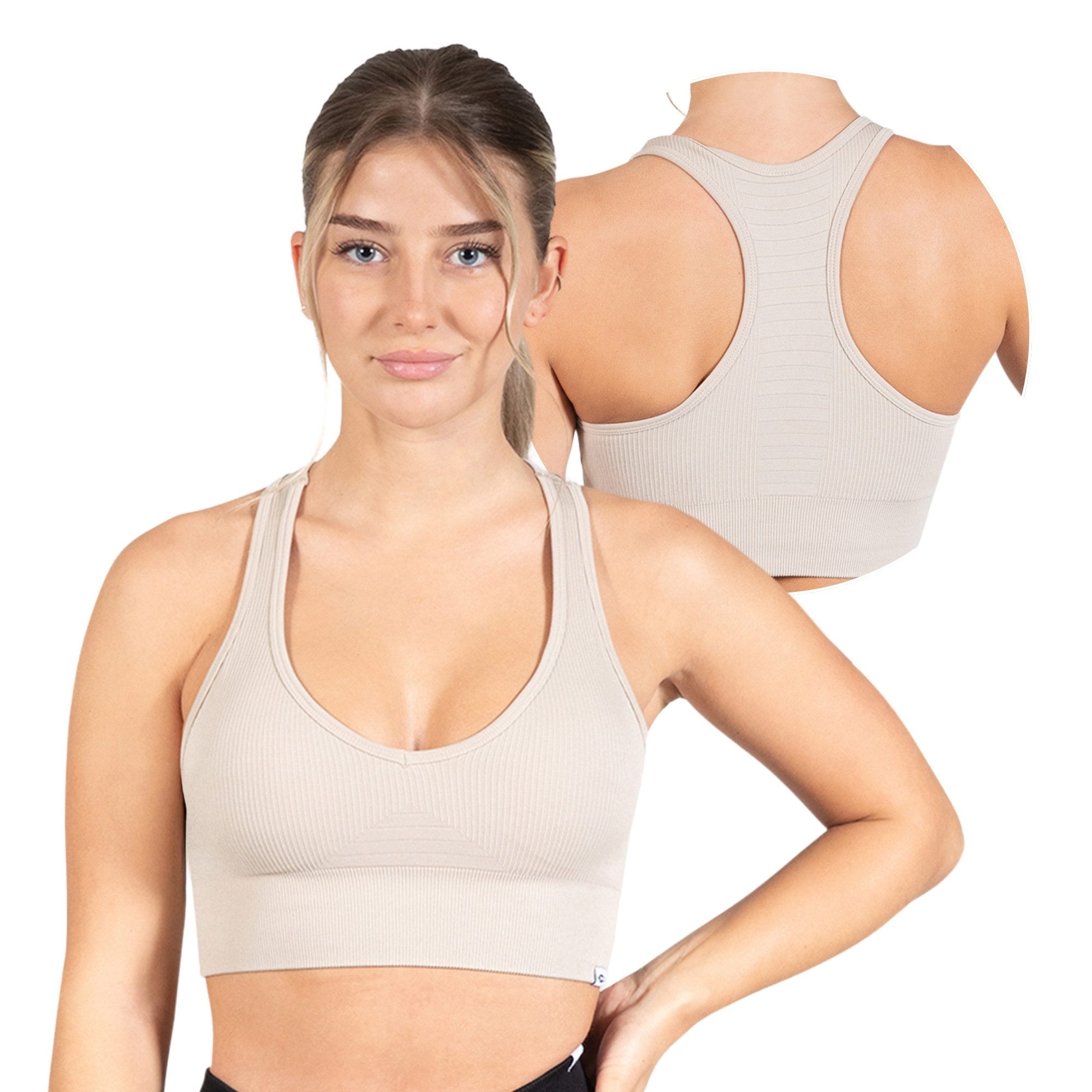 Smilodox Sport-BH Amaze Pro, Seamless Sport Bra Gerippter Stoff Fitness Yog günstig online kaufen