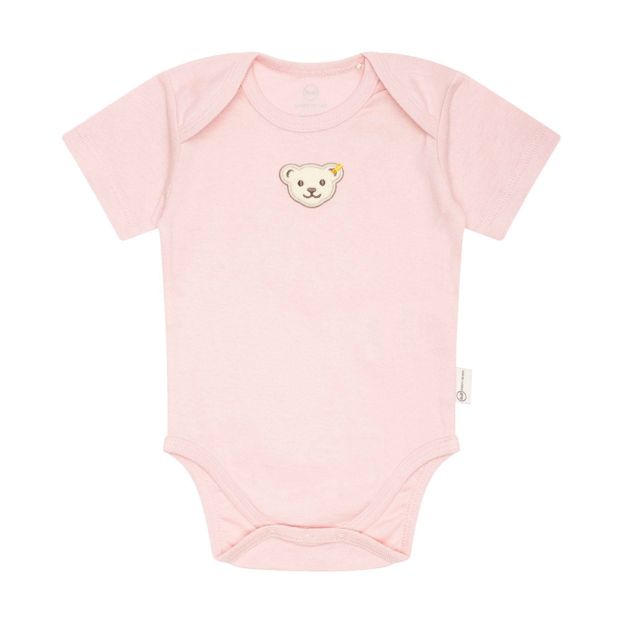 Steiff - Baby Baumwolle, Bär, Strampler, Strampler Rosa Logo Body