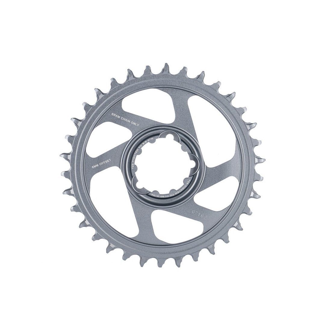 Fahrradketten Kettenblatt X-Sync2 Eagle 34 Z.,grau,Alu,offset 6mm,DM,12-f.
