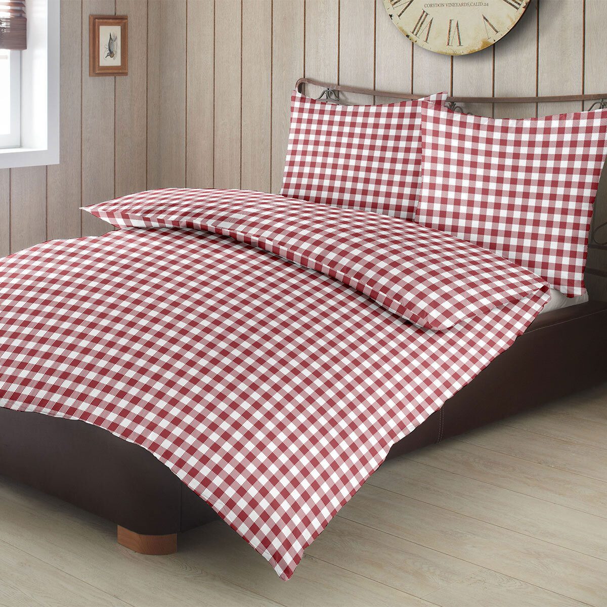 TRAUMSCHLAF Bettwäsche Landhaus Karo, Biber, 3 günstig online kaufen