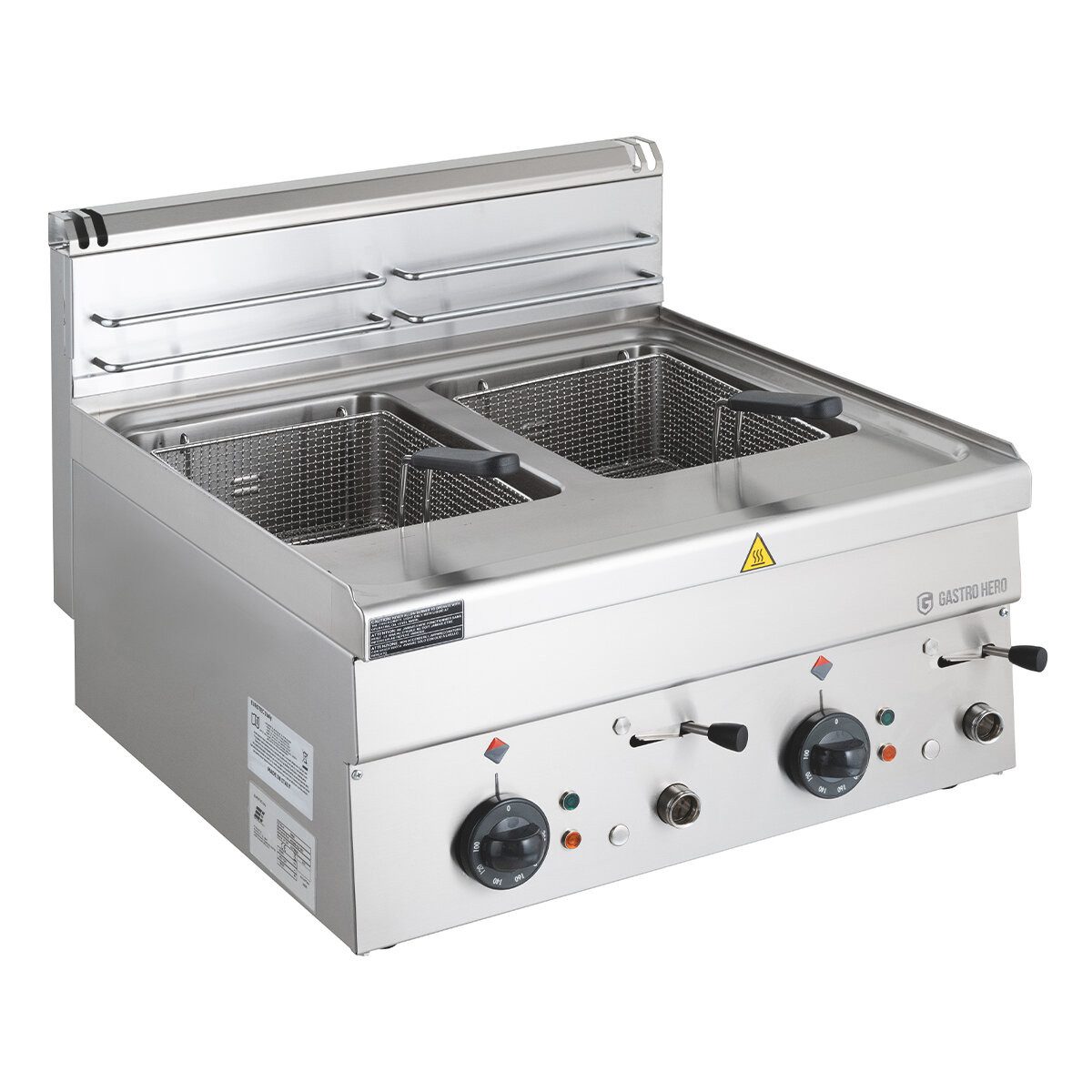 GastroHero Fritteuse Elektro-Fritteuse 16L Tischgerät Edelstahl