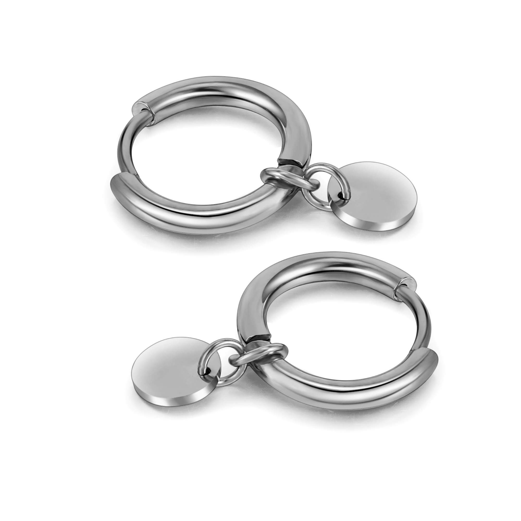 Kim Johanson Paar Creolen Plättchen Coin (2-tlg), Edelstahl günstig online kaufen