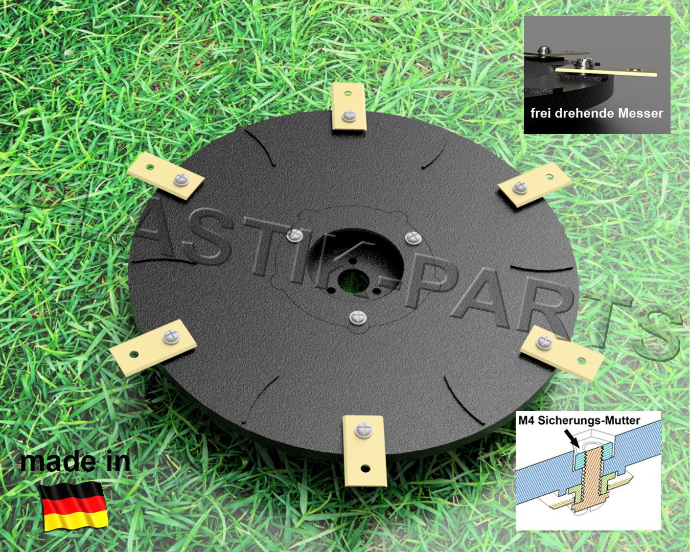 Plastik Parts Mährobotermesser Messerscheibe 6 Klingen günstig online kaufen