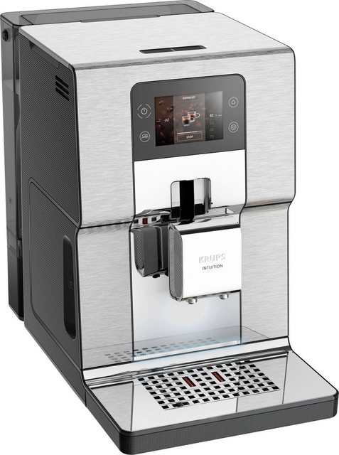 Krups Kaffeevollautomat EA877D Intuition Experience+, 21 Heiß- und Kaltgetränke-Spezialitäten, geräuscharm, Farb-Touchscreen