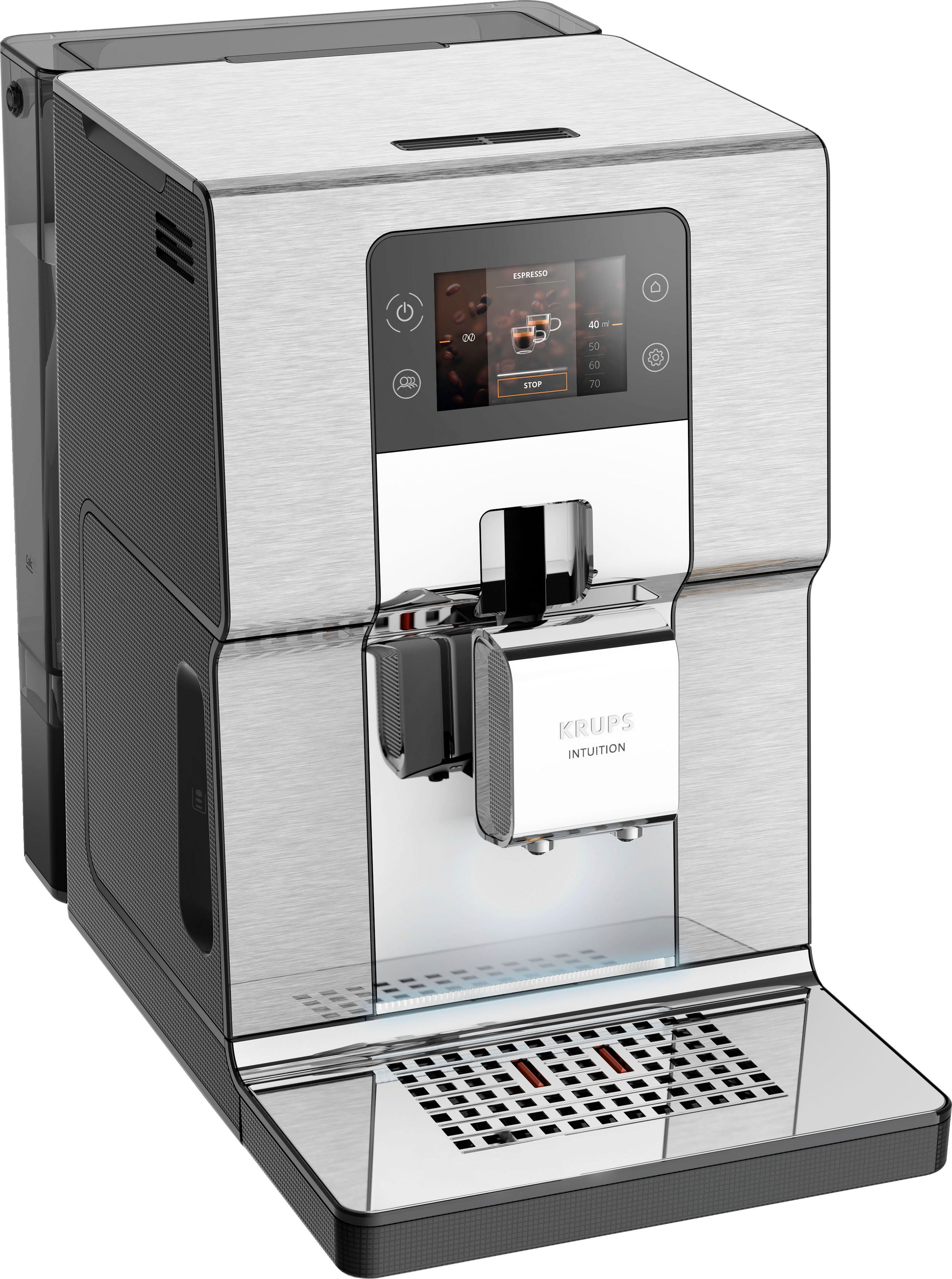 21 Kaltgetränke-Spezialitäten, Heiß- EA877D Farb-Touchscreen Experience+, Intuition und geräuscharm, Kaffeevollautomat Krups