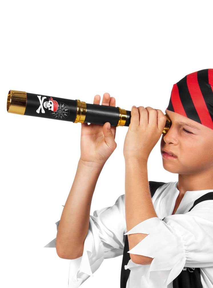 Boland Piraten-Kostüm Ausziehbares Piraten Fernrohr, Tolles Accessoire für Piratenkostüme