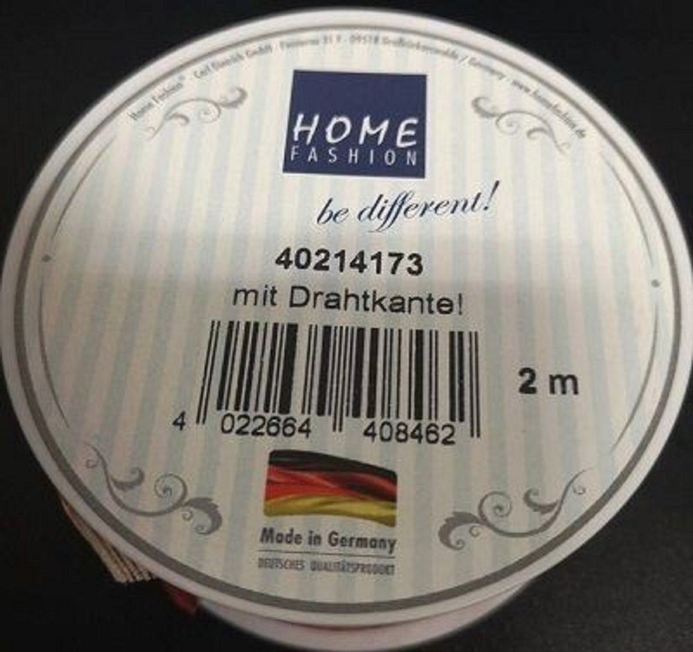 HOME FASHION Dekoband Dekoband Hirsch, rot, Stoff mit Drahtkante ca. 4cm x günstig online kaufen