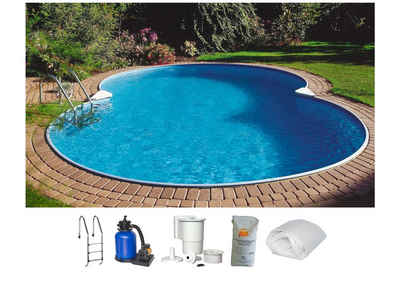 Clear Pool Achtformpool (Set, 6-tlg), 300x470x120 cm für den Volleinbau