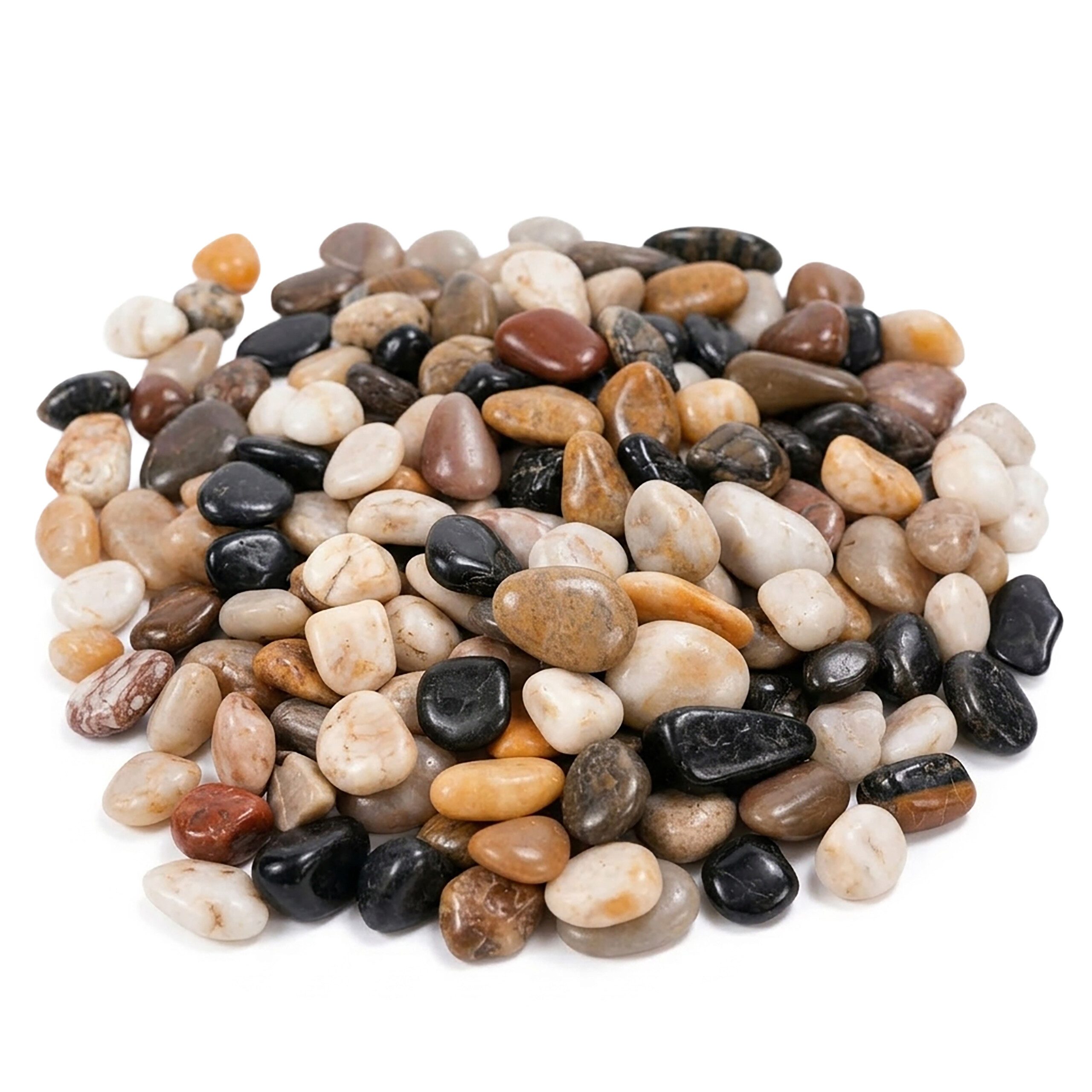 relaxdays Zierkies Bunte Flusskiesel Deko 2 kg, 2kg