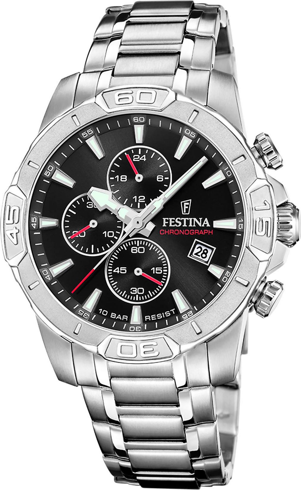 Festina Chronograph Timeless Chronograph F20704/3, Quarzuhr, günstig online kaufen
