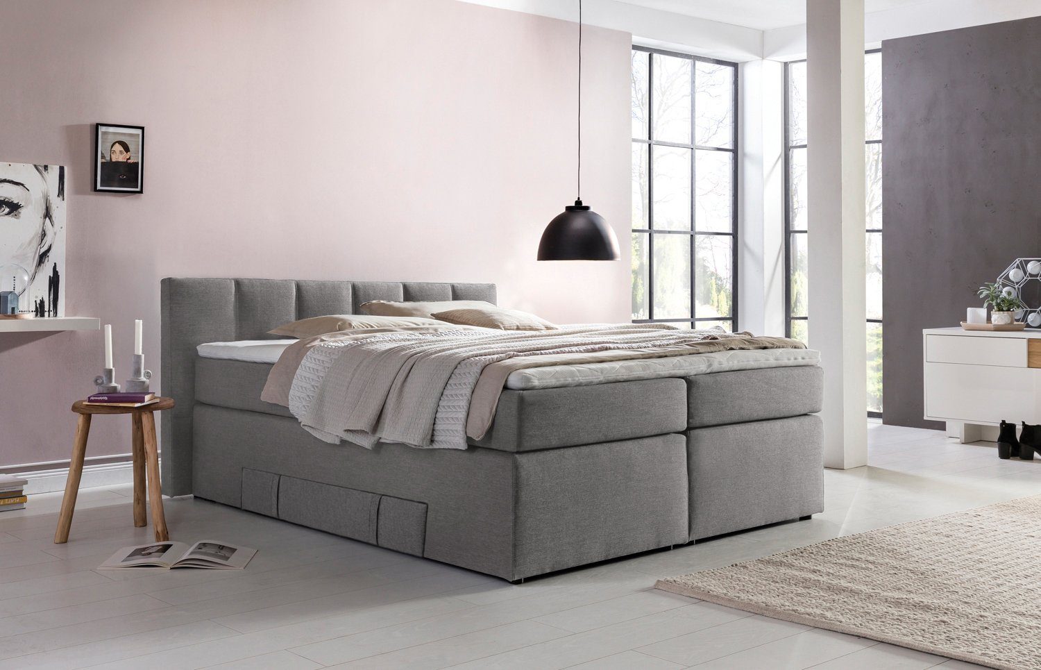 Möbelfreude Boxspringbett Boxspringbett Beatrice 140x200 cm günstig online kaufen