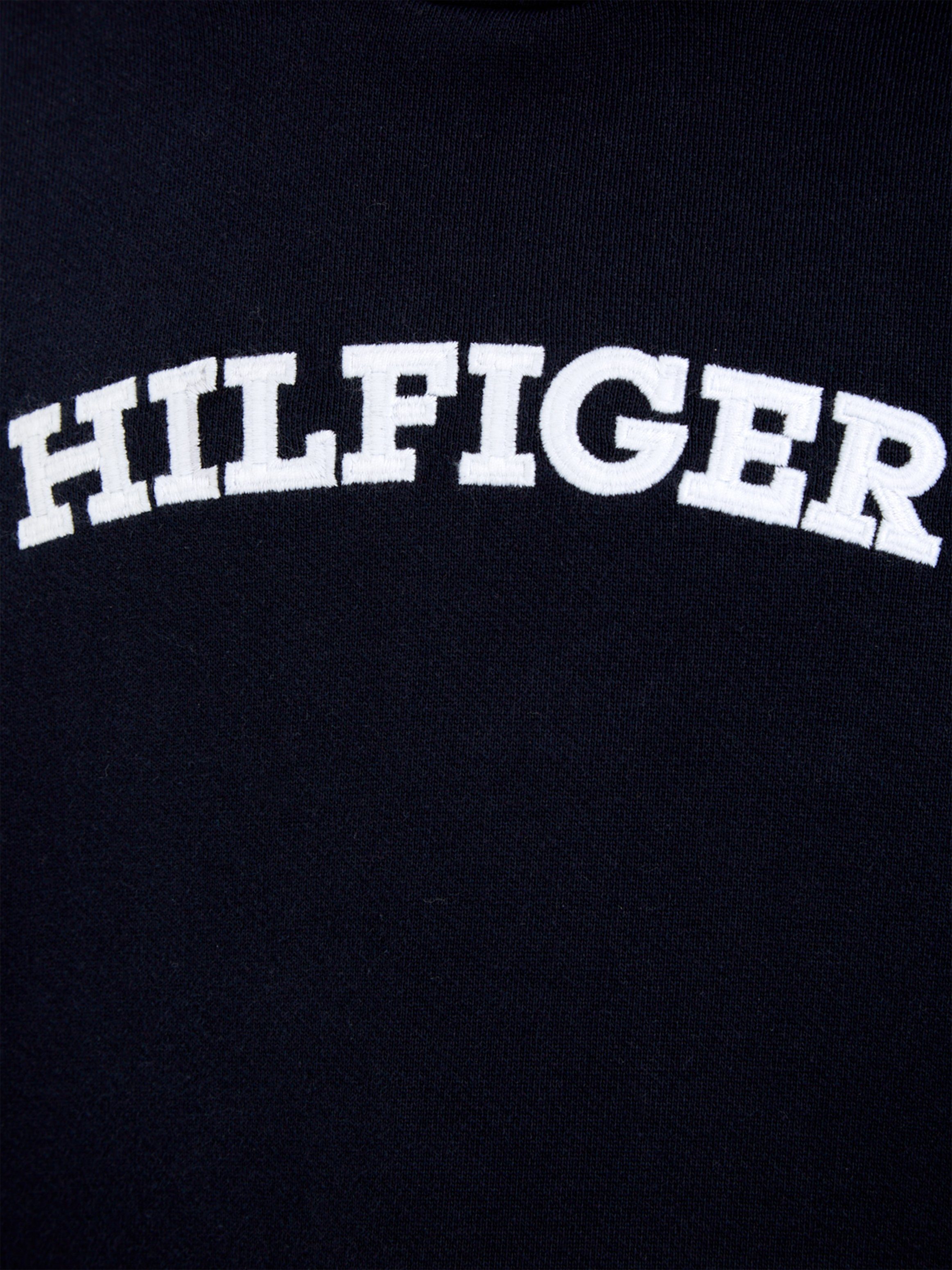 Tommy Hilfiger Hilfiger Logo-Schriftzug mit Desert_Sky ARCHED HOODIE Kapuzensweatshirt HILFIGER