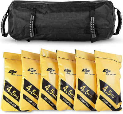 KOMFOTTEU Gewichtssack Trainingssandsack, inkl. 6 x 4,5 kg Sandsack 6 Gummigriffe und Oxford-Tasche