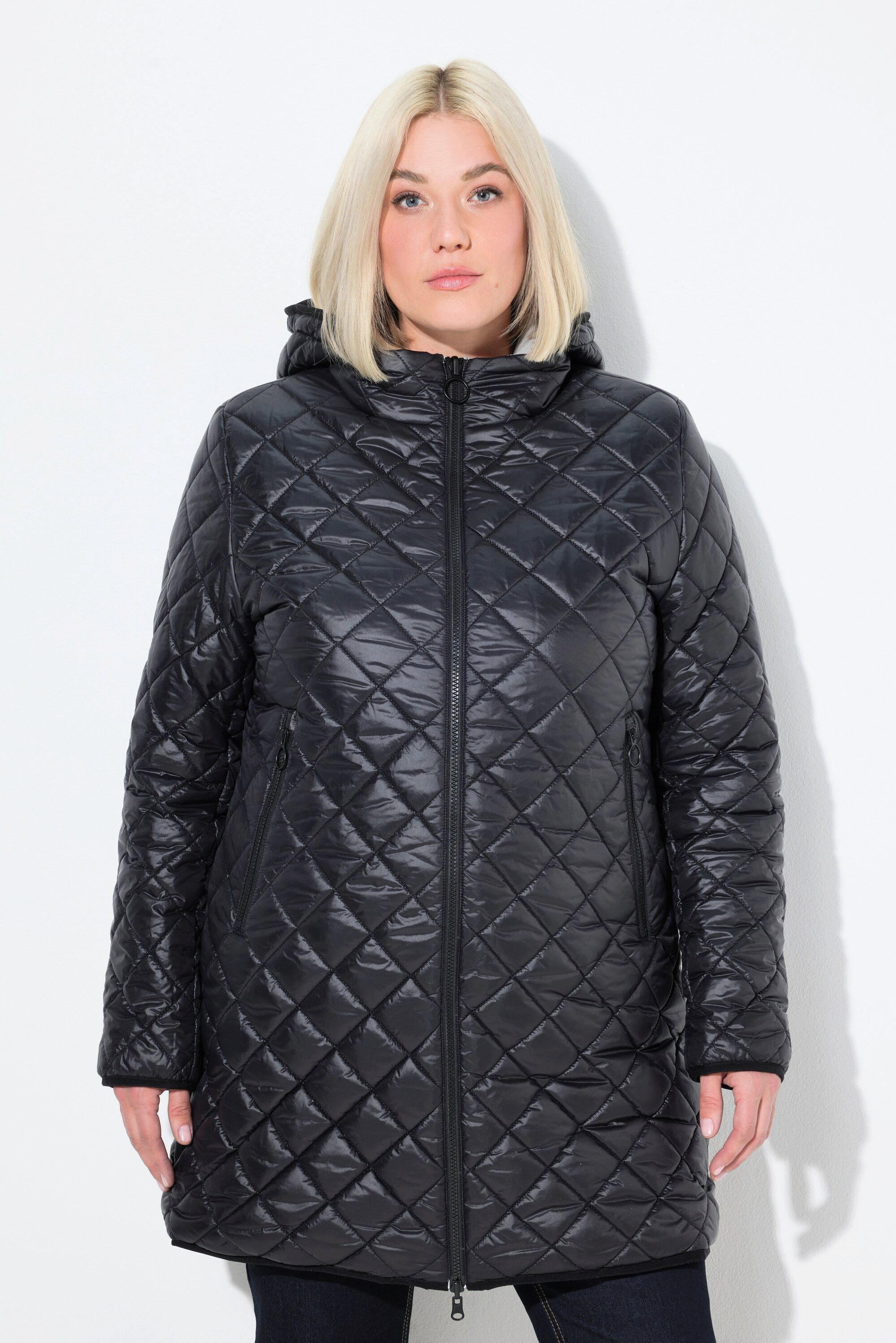 Ulla Popken Funktionsjacke HYPRAR Wende-Steppjacke 2-Wege Zipper