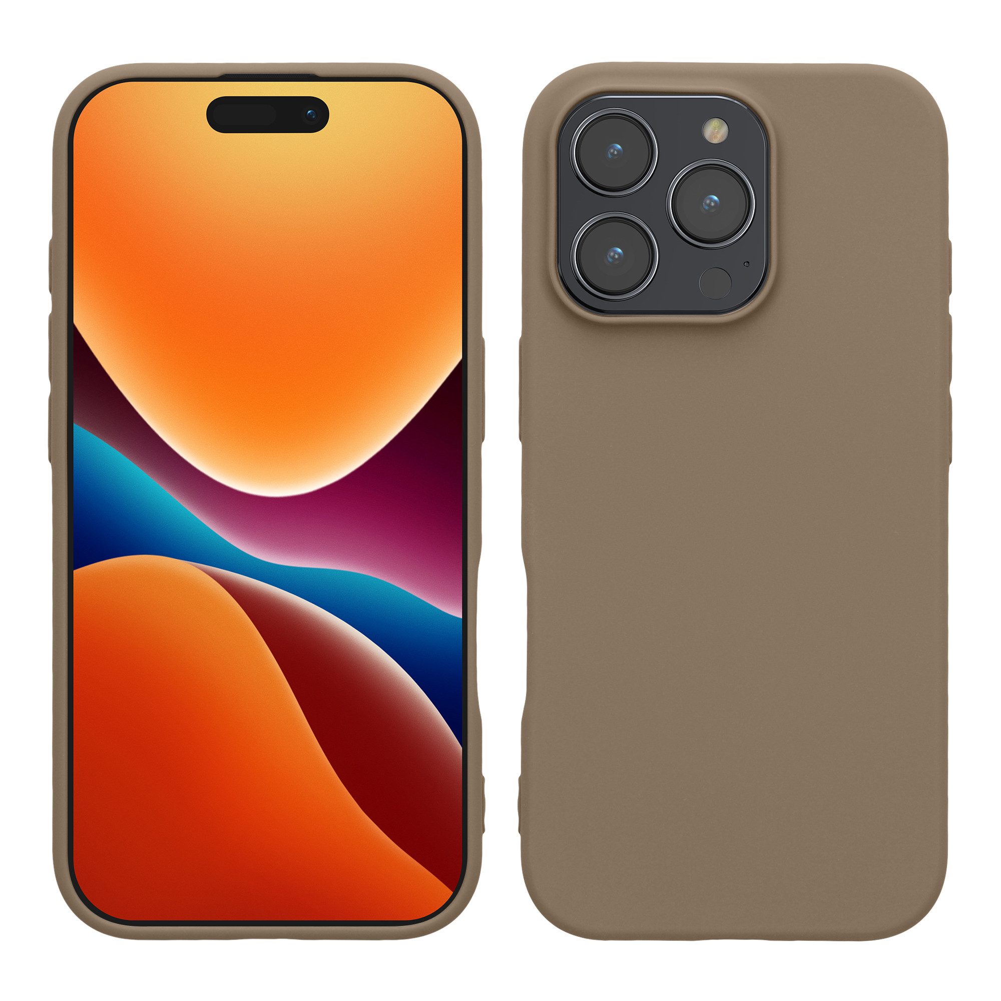 kwmobile Handyhülle Hülle für Apple iPhone 16 Pro, Hülle Silikon - Soft Handyhülle - Handy Case Cover