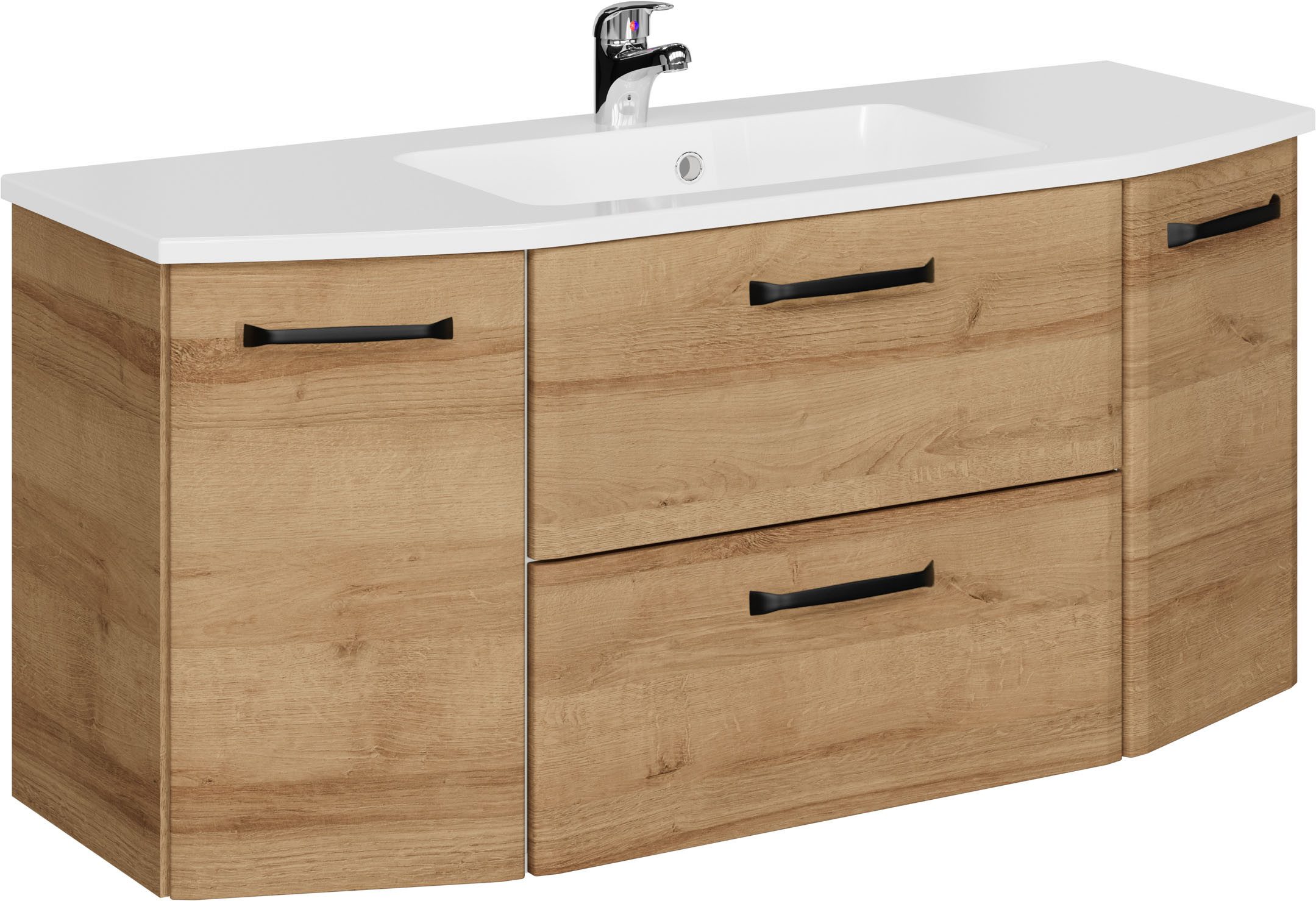 Saphir Waschtisch Quicket 318, mit Mineralmarmorbecken, 112cm breit (2-St)