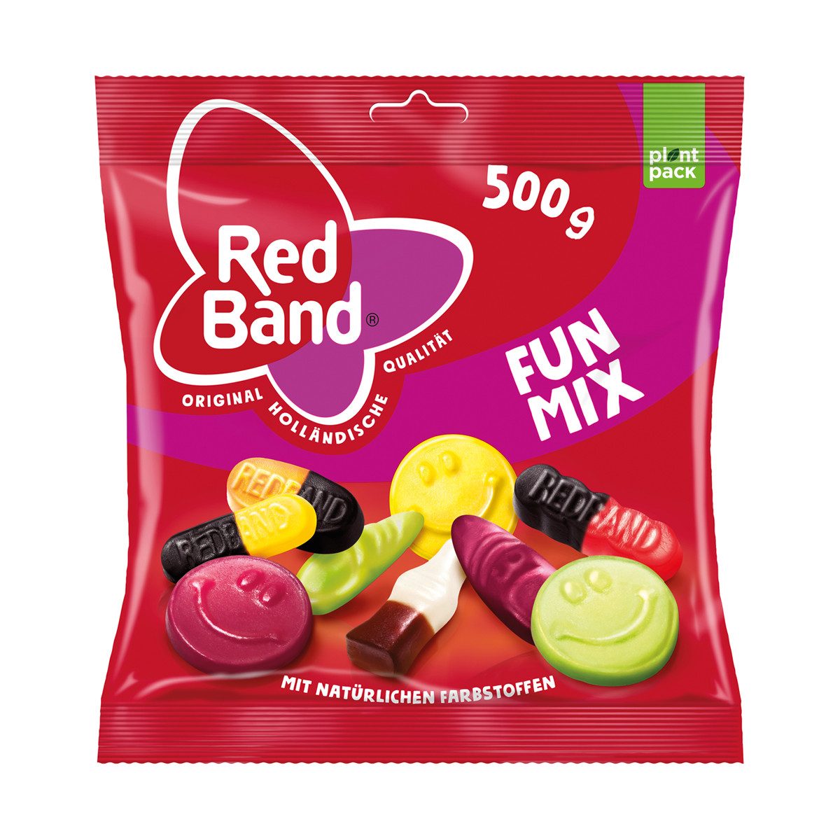 Red Band Süßigkeit, Red Band Fun Mix Mischung mit Lakritz mit natürlichen Farbstoffen 500g